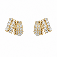 Yellow Gold with Diamond Earrings