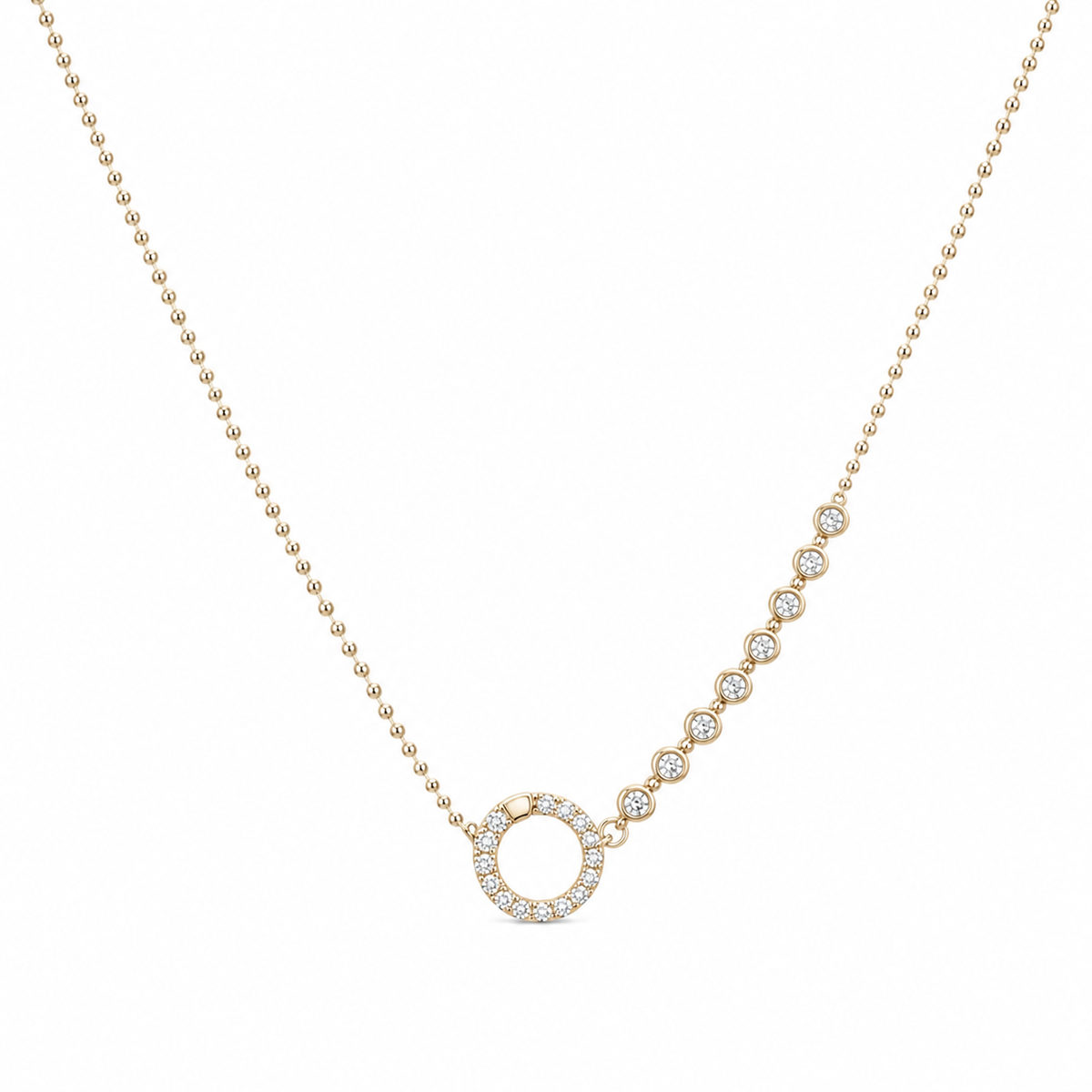 14K Yellow Gold & Diamond Charm Holder Necklaces