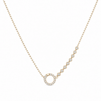 14K Yellow Gold & Diamond Charm Holder Necklaces