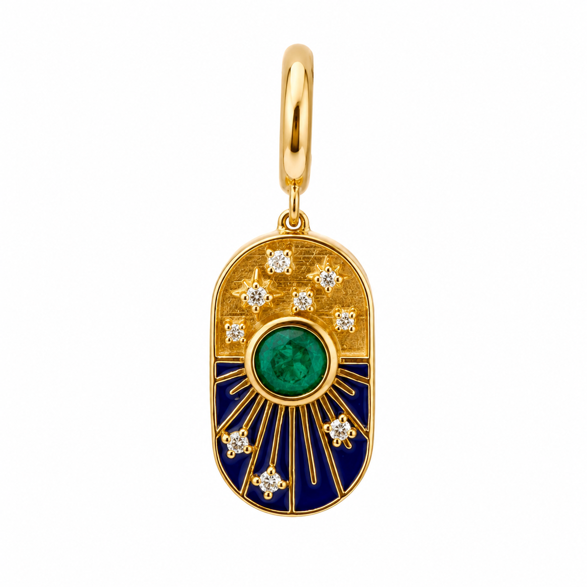 Day to Night Emerald & Diamonds Charm