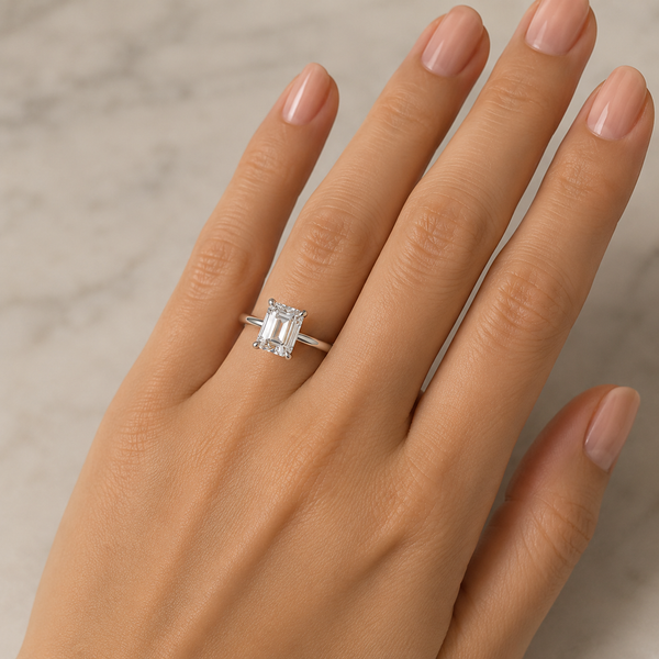 Emerald 1.5ct LG Diamond Engagement Ring