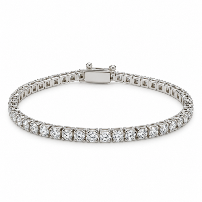 Lab Tennis Bracelet on 18K White Gold