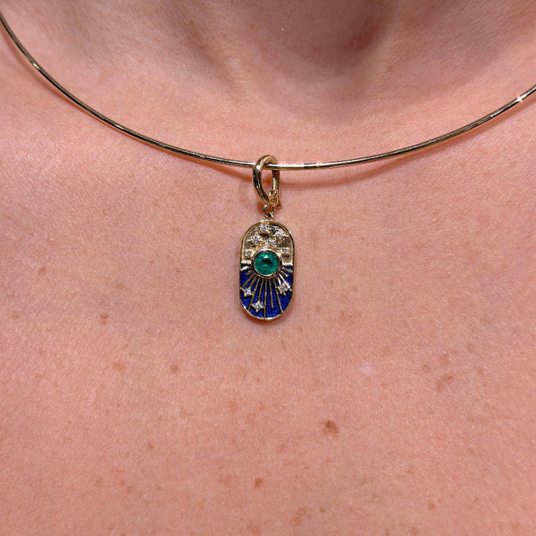 Day to Night Emerald & Diamonds Charm