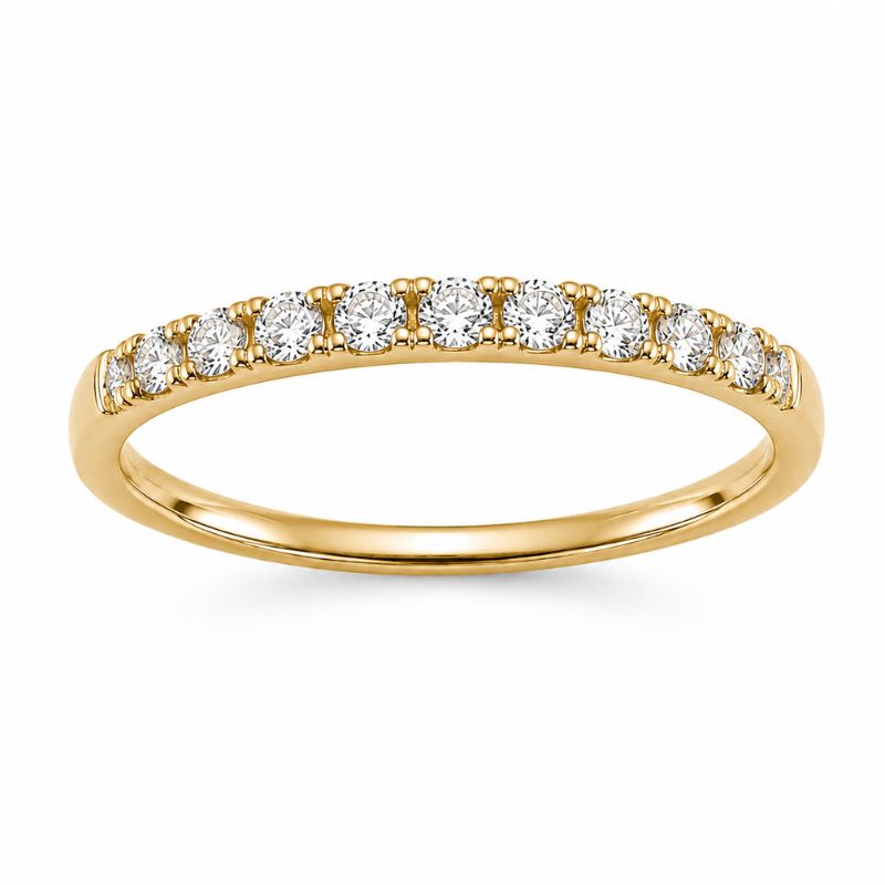 Diamond Birthstone April 14K Yellow Gold Rings