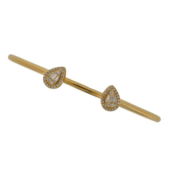 Baguette Diamond Drop Bracelets, use your favorite and wear it every day.   18K Yellow Gold weight: 4.689 grams 46 Diamond: 0.164 ct 6 Baguette Diamond: 0.89 ct