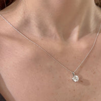 Lab Grown 1.5ct 14K White Gold Diamond Necklace
