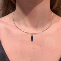 Kyanite Charm with 14K Yellow Gold