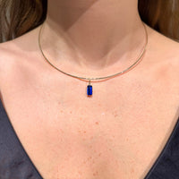 Sapphire with 14K Gold Charm
