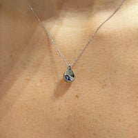 Set Drop Blue Sapphire and Diamonds Necklace & Earrings