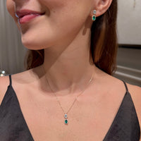 Set Emerald and Diamonds Necklace & Earrings