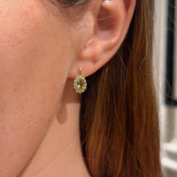 Set Peridot and Diamonds Necklace & Earrings