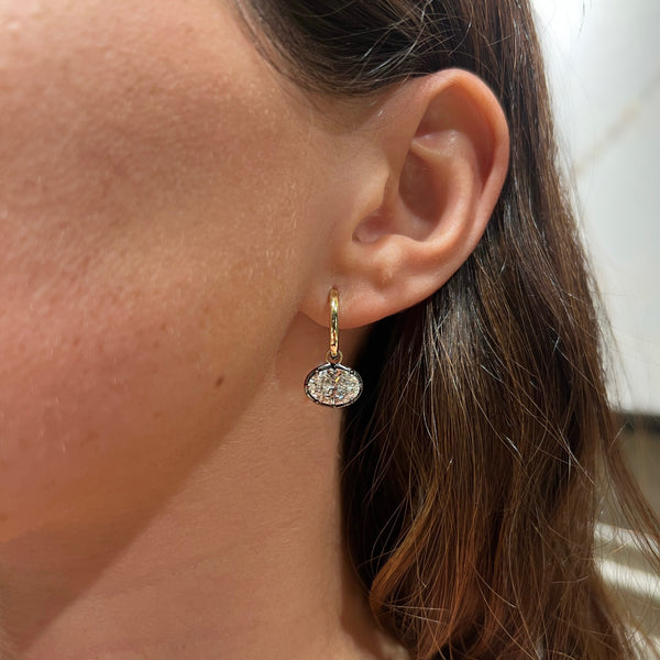 Georgian Style Drop & Gold Hoop Earrings