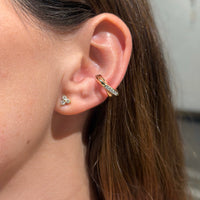 14K Yellow Gold & Diamonds Ear Cuffs