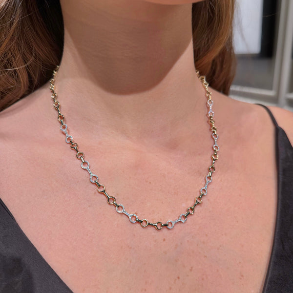 14K Yellow Gold with Diamonds Necklaces