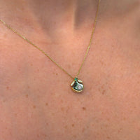Set Mother of Pearl and Tsavorite Necklace & Earrings
