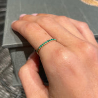 Emerald Birthstone May 14K Yellow Gold Rings