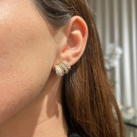 Yellow Gold with Diamond Earrings