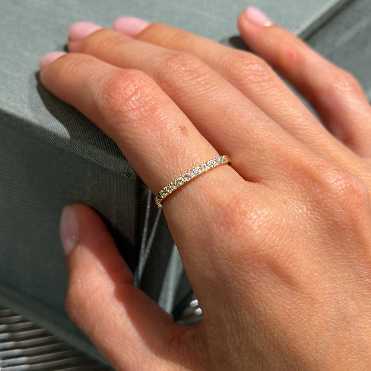 Moonstone Birthstone June 14K Yellow Gold Rings