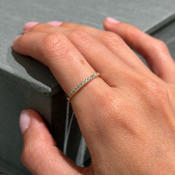 Diamond Birthstone April 14K Yellow Gold Rings