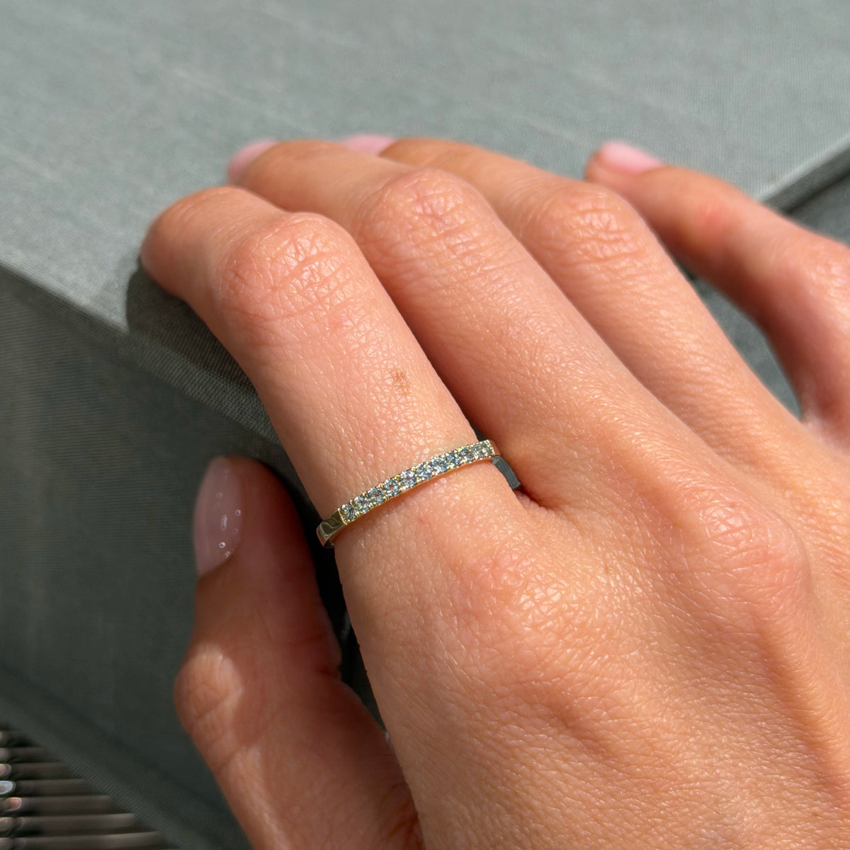 Aquamarine Birthstone March 14K Yellow Gold Rings