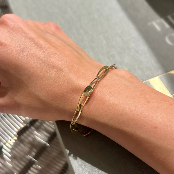 14K Yellow Gold Fancy Link Bracelets