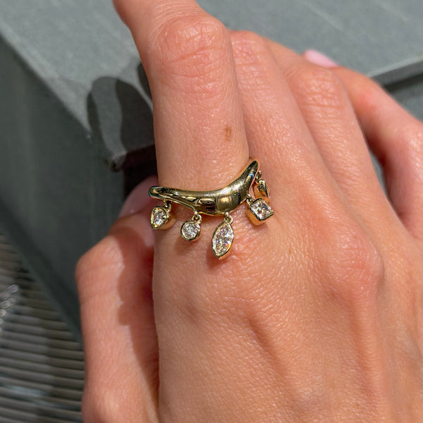14K Yellow Gold & Diamond Queen Crown Rings