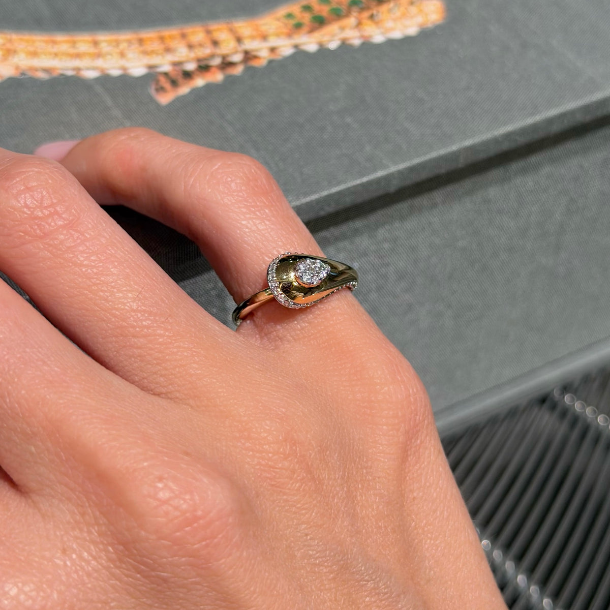 Yellow Gold with Diamond Pinky Ring