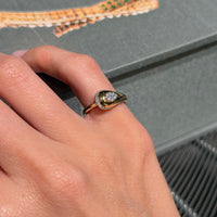 Yellow Gold with Diamond Pinky Ring