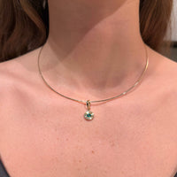 14K Yellow Gold Charm with Emerald