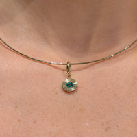 14K Yellow Gold Charm with Emerald
