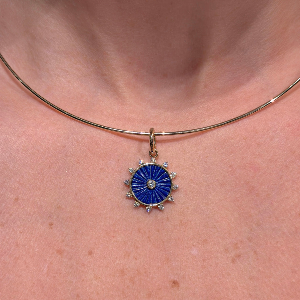 Lapislazuli & Diamonds Charm