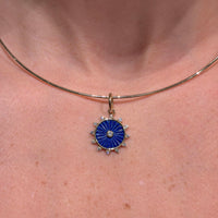 Lapislazuli & Diamonds Charm