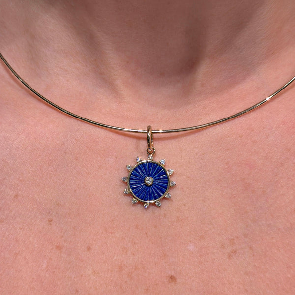 Lapislazuli & Diamonds Charm