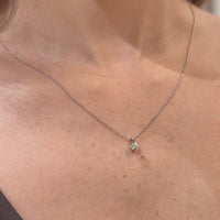 Lab Grown Diamond Necklace 14K White Gold