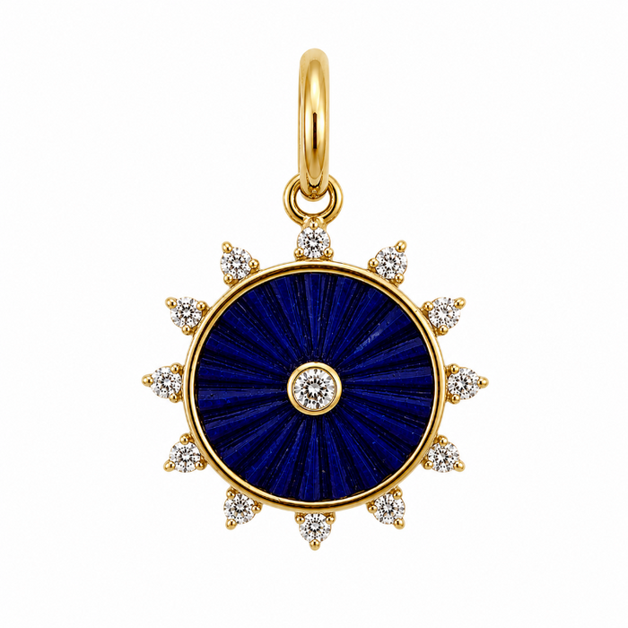 Lapislazuli & Diamonds Charm