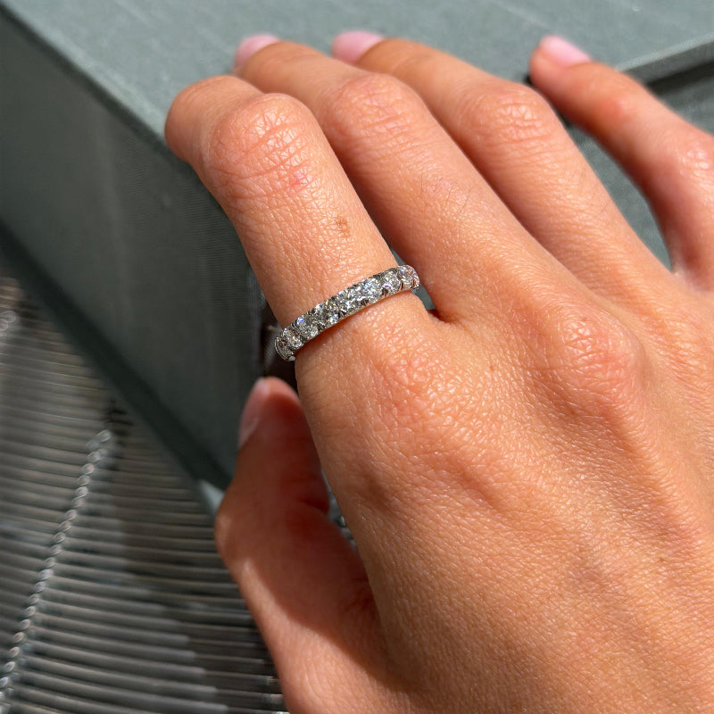 Lumiere Diamond Band 14K White Gold 1cttw