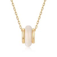 Mother of Pearl with Yellow Gold Circled Charm