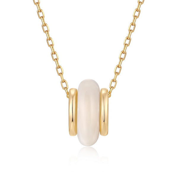 Mother of Pearl with Yellow Gold Circled Charm
