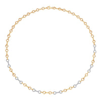 Collar en oro amarillo de 14 quilates y diamantes