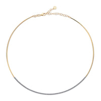 Choker with Diamonds on 14K Yellow Gold Necklaces