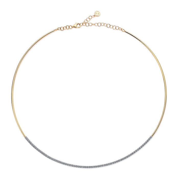 Gargantilla de oro amarillo con diamantes