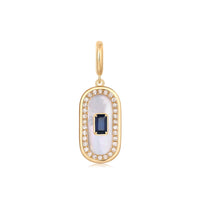 Mother of Pearl with Blue Sapphire Charm
