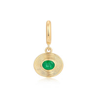 14K Yellow Gold Charm with Emerald
