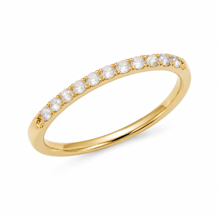 Moonstone Birthstone June 14K Yellow Gold Rings