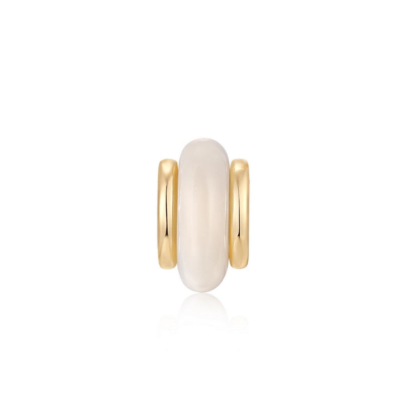 Mother of Pearl with Yellow Gold Circled Charm