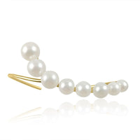 Cuff with Pearls 18K Yellow Gold Bracelet.  18K Yellow Gold 8 Pearls
