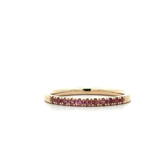 Anillo de turmalina piedra de nacimiento de octubre con oro amarillo de 14 quilates