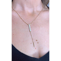 14K Yellow Gold Lariat Diamond Necklaces