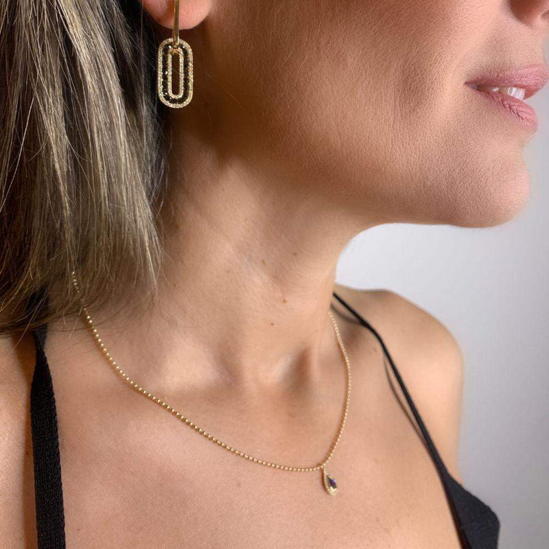 Modern Blue Sapphire & Diamond 14K Yellow Gold Necklaces for everyday glamour.