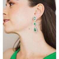 Emerald & Diamond Vintage Earrings